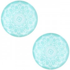 Basic cabochon Mandala 20mm Turquoise blue