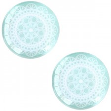 Basic cabochon Mandala 20mm Light turquoise