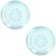 Basic cabochon Mandala 20mm Light turquoise