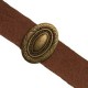 Metall schieber Perle Deco Oval für 10mm Flach Draht / Leder Antik Bronze