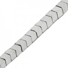 Hematite beads Arrow 6x5mm mat Light grey