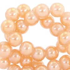 Glass beads 4mm Dusty apricot orange