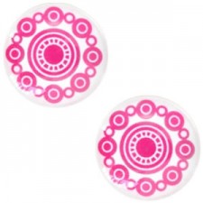 Basic cabochon Zeeuwse knob 20mm Fuchsia