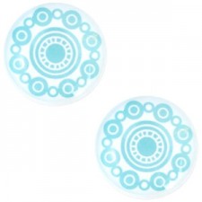 Basic cabochon Zeeuwse knob 12mm Light blue