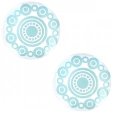 Basic cabochon Zeeuwse knob 12mm Light turquoise blue
