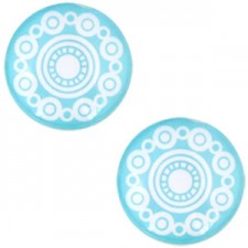 Basic cabochon Zeeuwse knob 12mm Turquoise blue