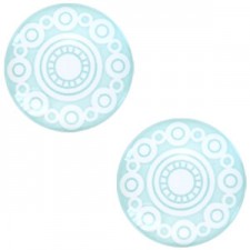 Basic cabochon Zeeuwse knob 20mm Light turquoise blue