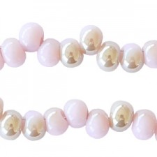 Glass beads 8mm A-symmetrical Light lilac-half diamond coating
