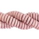 DQ Greek Ceramic beads disc 8mm Stonewash bridal rose