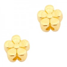 DQ Metal bead Flower 4mm Gold
