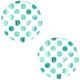 Basic cabochon 20mm Dots Turquoise green