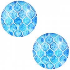 Basic cabochon 12mm Multicolour 12mm Cyan blue