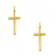 DQ Metal charm Cross with eyelet Gold