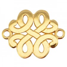 DQ metal charm / connector Baroque Gold