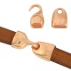 DQ metal Hook and Eye clasp Ø 10x7mm Roségold