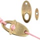 DQ metal kapitel clasp 26x12mm oval Antique bronze