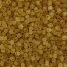 Toho seed beads 11/0 round Transparent-Frosted Lt Topaz - TR-11-2F