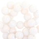 Mottled glass beads 4mm White-light peach