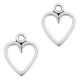 DQ Metal charm open Heart Antique silver