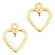 DQ Metal charm open Heart Gold