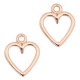 DQ Metal charm open Heart Rosegold