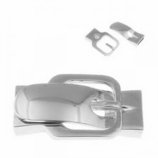 Metal magnetic clasp 36x22mm for 10mm Flat cord Antique silver