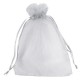 Organza Beutel ± 120x90mm Grau