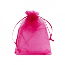 Organza gift bag ± 70x50 mm Fuchsia