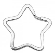 Key Chain clasp Star 34mm Antique silver