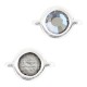 DQ Metall Fassung 2 Ösen für Flatback Ø 6.4mm / SS30 Antik silber