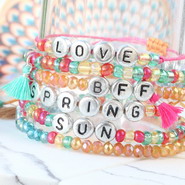 Make beautiful words and phrases with acrylic letters beads