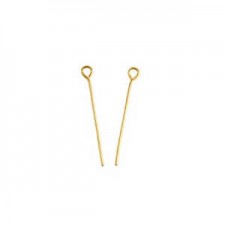 Metal Eyepins 30mm Gold