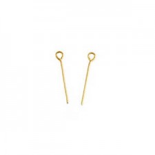 Metal Eyepins 20mm Gold