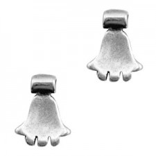 TQ metal charm Hand Antique silver