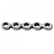 TQ metal connector / spacer 5 rings Antique silver