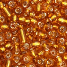 Seed beads - ± 4mm Dark topaz silver lined