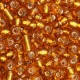 Seed beads - ± 4mm Dark topaz silver lined