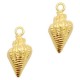 DQ metal charm Shell 19x9mm Gold