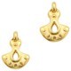 DQ metal charm 10x8mm Gold
