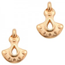 DQ metal charm 10x8mm Rosegold