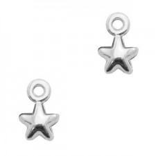 DQ metal charm Start 7x4mm Antique Silver