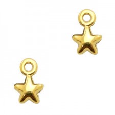 DQ metal charm Start 7x4mm Gold