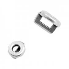 DQ Metall Schieber Rund Ø 3.2x1.8mm Antik silber 