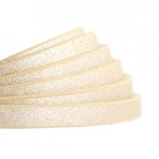 Flat 5mm artificial leather Metallic-light gold