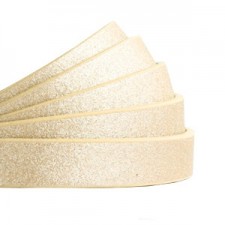Flat 10mm artificial leather Metallic-light gold