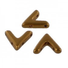 Czech Ava Bead 10x4mm Brass Gold