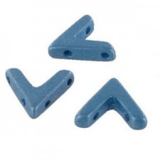 Czech Ava Bead 10x4mm Alabaster Metallic Aqua