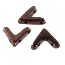Czech Ava Bead 10x4mm Jet Bronze