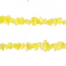 Glass Chips beads Sunrise yellow