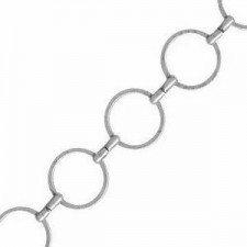 DQ Metal chain Round with spacer 12mm Antique silver